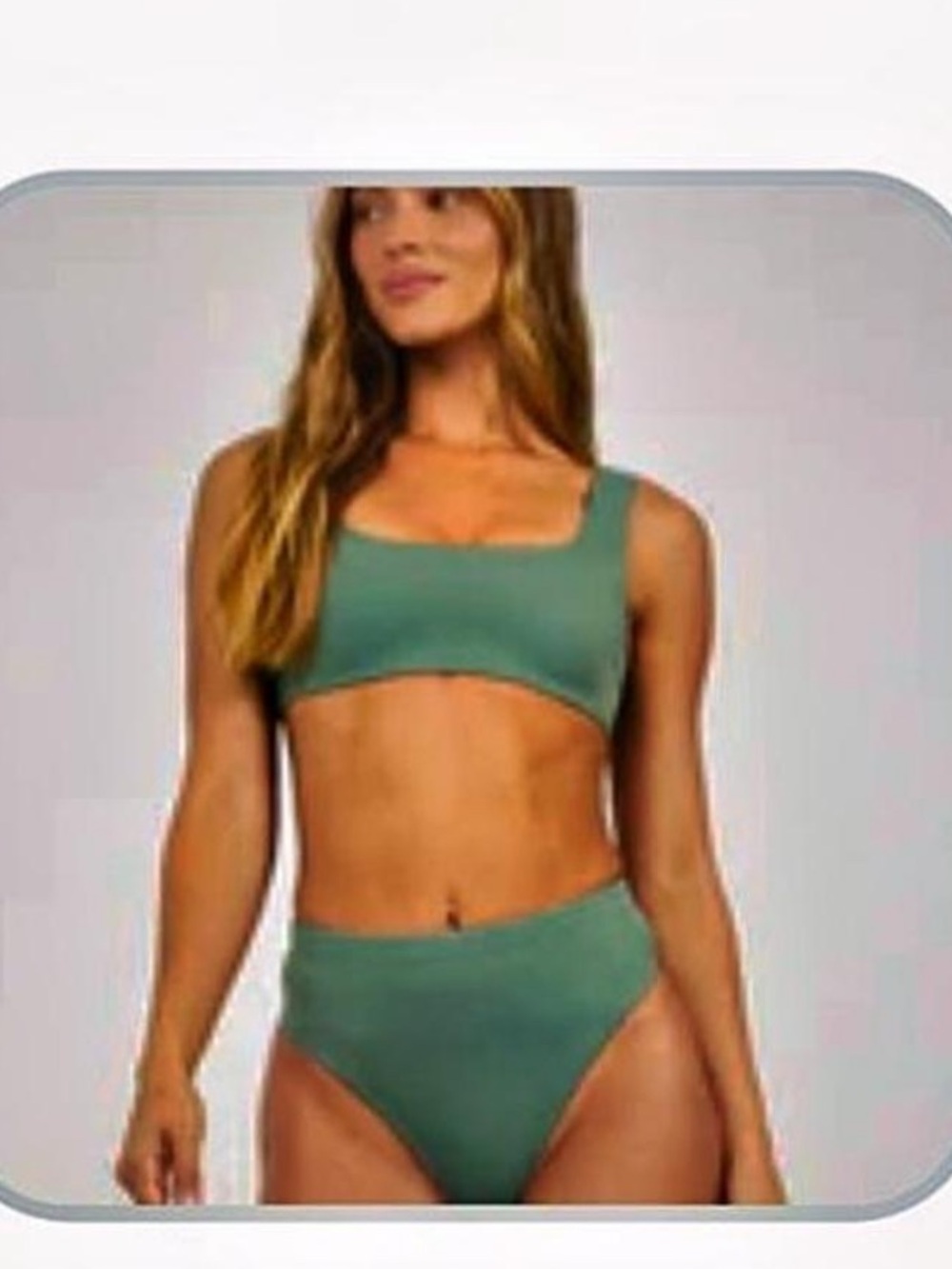 Noserider Surf bikini top in sage green